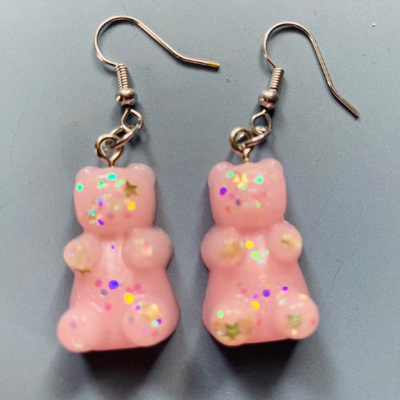 Jewelry - Hand crafted Gummy bear resin earrings.